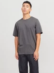 Jack & Jones T-Shirt JJEORGANIC BASIC TEE SS O-NECK dunkelgrau