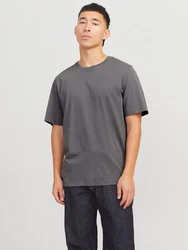 Jack & Jones T-Shirt JJEORGANIC BASIC TEE SS O-NECK dunkelgrau