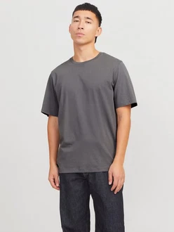 Jack & Jones T-Shirt JJEORGANIC BASIC TEE SS O-NECK dunkelgrau Jack & Jones T-Shirt JJEORGANIC BASIC TEE SS O-NECK dunkelgrau