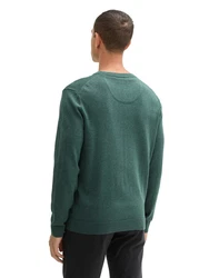 TOM TAILOR Strickpullover Basic Crewneck Knit tanne