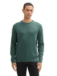 TOM TAILOR Strickpullover Basic Crewneck Knit tanne