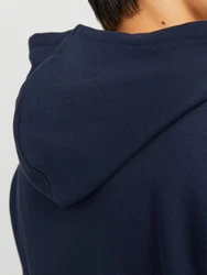 Jack & Jones Kapuzensweatshirt JJELOGO SWEAT HOOD 2 navy/blutrot/weiß
