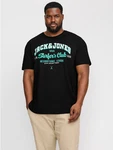 Jack & Jones Plus T-Shirt Schwarz/Dunkelgrün
