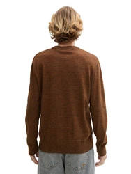 TOM TAILOR DENIM Pullover Braun/Orange