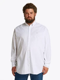 Tommy Hilfiger Big & Tall Langarmhemd BT-FLEX POPLIN POLKA DOT S-B in Groen Gren, Logostickerei
