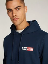 Tommy Jeans Sweatshirt TJM REG ENTRY GRAPHIC HOODIE EXT mit Logo navy/rot/weiß