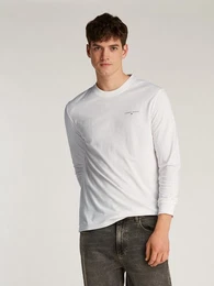 Langarmshirt TJM SLIM LINEAR CHEST LS TEE EXT in Unifarbe