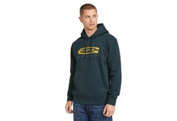 G-STAR Sweatshirt Old Skool Logo Dunkelgrün/Hellblau/Grün