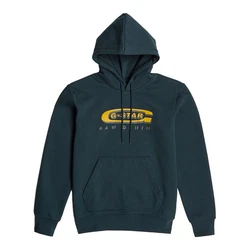 G-STAR Sweatshirt Old Skool Logo Dunkelgrün/Hellblau/Grün