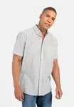 camel active Kurzarmhemd mit Button-Down Hellgrau/Hellblau/Blau/Grau