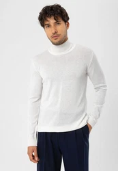 Dandalo Sweatshirt Roll Neck Jumper Weiß/Creme/Grau