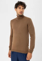 Dandalo Sweatshirt Roll Neck Jumper Braun/Khaki