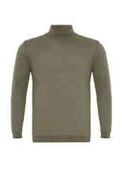 Dandalo Sweatshirt Roll Neck Jumper Dunkelgrün/Khaki