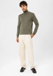 Dandalo Sweatshirt Roll Neck Jumper Dunkelgrün/Khaki