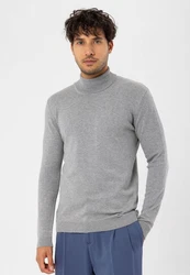 Dandalo Sweatshirt Roll Neck Jumper Grau/Hellgrau