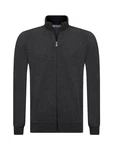 Jacey Quinn Sweatshirt 2 Pocket Full Zip Dunkelgrau/Dunkelblau/Grau