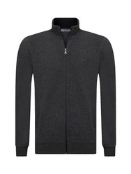 Jacey Quinn Sweatshirt 2 Pocket Full Zip Dunkelgrau/Dunkelblau/Grau