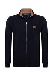 Jacey Quinn Sweatshirt 2 Pocket Full Zip Dunkelblau/Hellblau