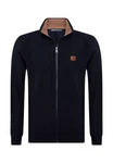 Jacey Quinn Sweatshirt 2 Pocket Full Zip Dunkelblau/Hellblau