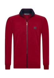 Jacey Quinn Sweatshirt 2 Pocket Full Zip Dunkelrot/Bordeaux/Rot