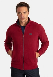 Jacey Quinn Sweatshirt 2 Pocket Full Zip Dunkelrot/Bordeaux/Rot