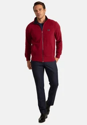 Jacey Quinn Sweatshirt 2 Pocket Full Zip Dunkelrot/Bordeaux/Rot