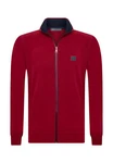 Jacey Quinn Sweatshirt 2 Pocket Full Zip Dunkelrot/Bordeaux/Rot