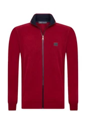Jacey Quinn Sweatshirt 2 Pocket Full Zip Dunkelrot/Bordeaux/Rot