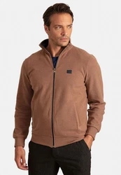 Jacey Quinn Sweatshirt 2 Pocket Full Zip Braun