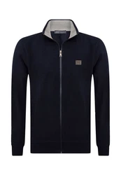 Jacey Quinn Sweatshirt 2 Pocket Full Zip Dunkelblau/Hellblau/Blau
