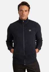 Jacey Quinn Sweatshirt 2 Pocket Full Zip Dunkelblau/Hellblau/Blau