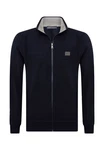 Jacey Quinn Sweatshirt 2 Pocket Full Zip Dunkelblau/Hellblau/Blau