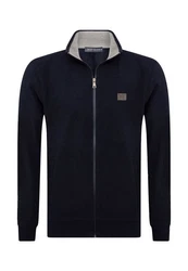 Jacey Quinn Sweatshirt 2 Pocket Full Zip Dunkelblau/Hellblau/Blau