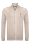 Jacey Quinn Sweatshirt Reglan Shoulder 2 Pocket Beige/Khaki/Braun