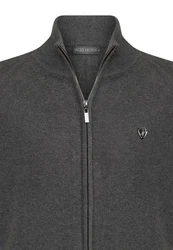 Jacey Quinn Sweatshirt Reglan Shoulder 2 Pocket Dunkelgrau/Grau