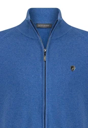Jacey Quinn Sweatshirt Reglan Shoulder 2 Pocket Blau/Dunkelblau