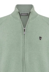 Jacey Quinn Sweatshirt Reglan Shoulder 2 Pocket Hellgrün/Grün/Dunkelgrün