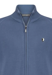 Jacey Quinn Sweatshirt Reglan Shoulder 2 Pocket Dunkelblau/Grau/Blau