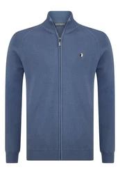 Jacey Quinn Sweatshirt Reglan Shoulder 2 Pocket Dunkelblau/Grau/Blau