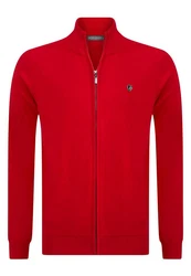 Jacey Quinn Sweatshirt Reglan Shoulder 2 Pocket Dunkelrot/Rot