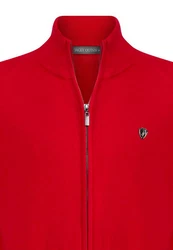 Jacey Quinn Sweatshirt Reglan Shoulder 2 Pocket Dunkelrot/Rot
