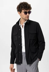 Antioch Wintermantel Cuba Coat Schwarz/Dunkelblau