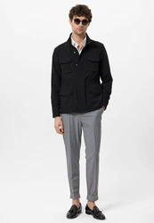 Antioch Wintermantel Cuba Coat Schwarz/Dunkelblau