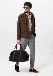 Antioch Wintermantel Cuba Coat Braun/Khaki/Dunkelgrün/Grau