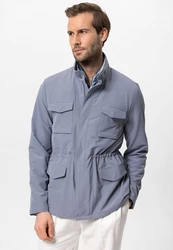 Antioch Wintermantel Cuba Coat Grau/Dunkelblau/Blau