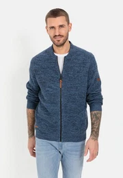 Strickjacke aus zertifiziertem Organic Cotton Stehkragen