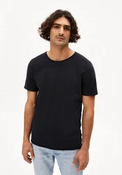 Armedangels T-Shirt JAAMES BRUSHED Schwarz