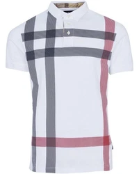 Barbour Poloshirt Piqu-Polo Blaine Weiß/Bordeaux/Rot/Mischfarben/Creme