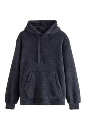 Kapuzenfleecejacke Kapuzensweatshirt mit Teddyfell (1-St)