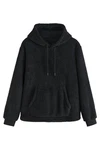 Next Kapuzenfleecejacke Kapuzensweatshirt Schwarz/Dunkelgrau